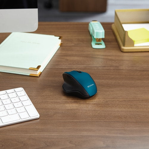 SOURIS ERGONOMIQUE SILENCIEUSE MULTI-4 LED BLEUE BLEUE FONCÉE