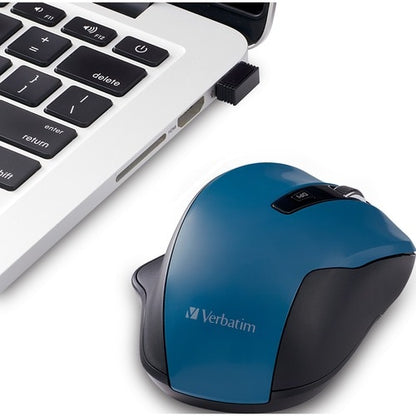 SOURIS ERGONOMIQUE SILENCIEUSE MULTI-4 LED BLEUE BLEUE FONCÉE