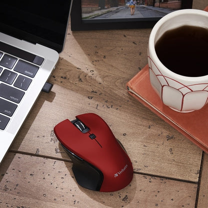 Verbatim USB-C™ Wireless Blue LED Mouse - Red
