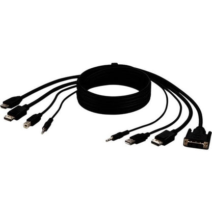 Belkin Dual DVI to HDMI and DP to DP + USB A/B + Audio Passive Combo KVM - 10 ft KVM Cable
