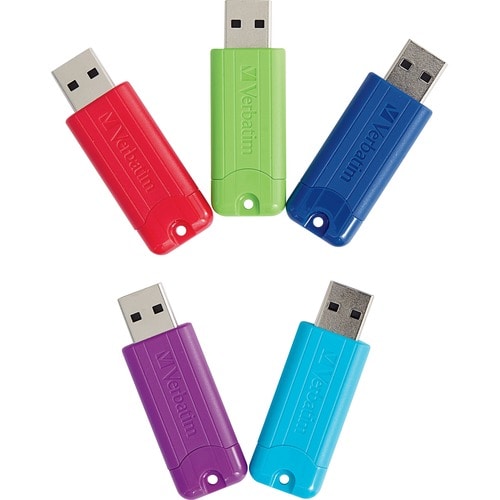5PK 64GB USB 3.2 TRIPE FLASH DRIVE- ASSORTED MULTI 4