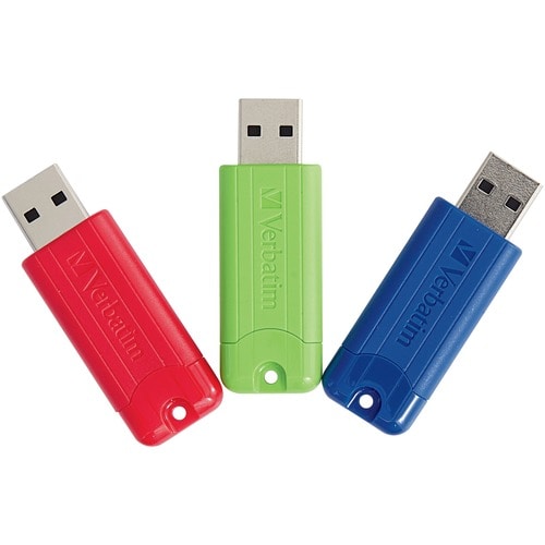3PK 128GB USB 3.2 TRIPE FLASH DRIVE- ASSORTED MULTI 4
