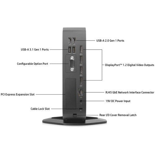Client léger HP t740 Ryzen V1756B Quad-core (4 cœurs) 3,25 GHz - Puce AMD