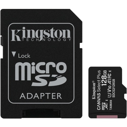 128GB MICSDXC CANVAS SELECT PLUS 100R A1 C10 CARD + ADP