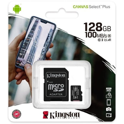 128GB MICSDXC CANVAS SELECT PLUS 100R A1 C10 CARD + ADP