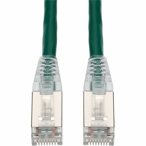 Câble Ethernet blindé en PVC vert AddOn de 4,5 m (15 pi) CAT 6A, anti-accroc, gaine à bulles RJ