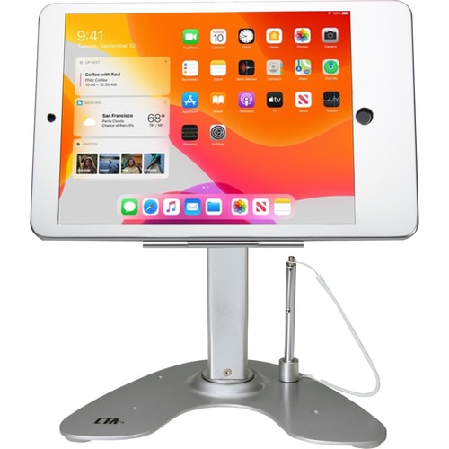 Soporte de quiosco de seguridad dual digital CTA con estuche con cerradura y cable para iPad 10.2