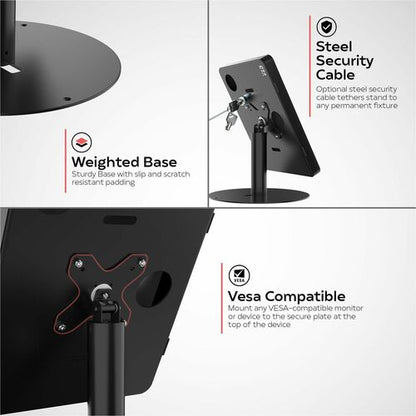 Soporte de quiosco de seguridad Hyperflex de CTA Digital con carcasa para iPad de 10.ª generación y más