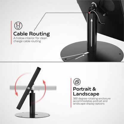 Soporte de quiosco de seguridad Hyperflex de CTA Digital con carcasa para iPad de 10.ª generación y más
