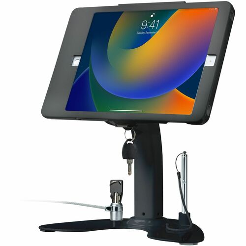 Soporte de quiosco de doble seguridad digital CTA con estuche con cerradura y cable para iPad 10.2