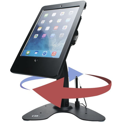 Soporte de quiosco de doble seguridad digital CTA con estuche con cerradura y cable para iPad 10.2