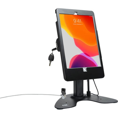 Soporte de quiosco de doble seguridad digital CTA con estuche con cerradura y cable para iPad 10.2
