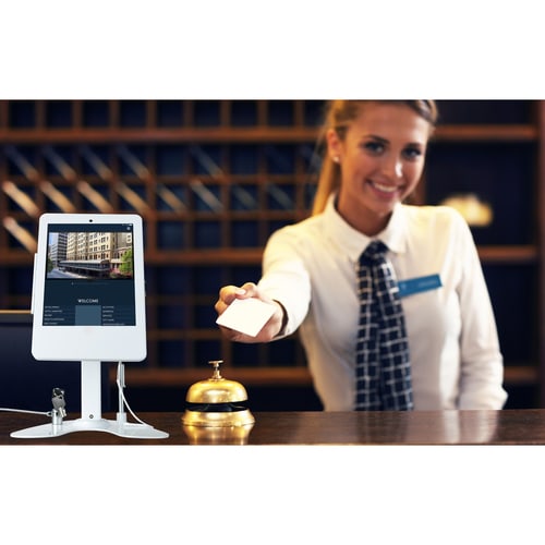Soporte de quiosco de seguridad dual digital CTA con estuche con cerradura y cable para iPad 10.2