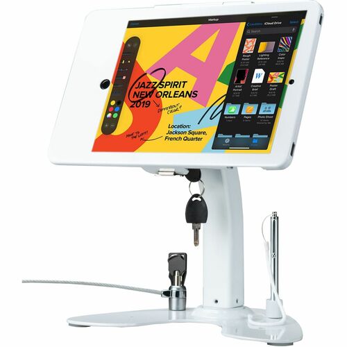 Soporte de quiosco de seguridad dual digital CTA con estuche con cerradura y cable para iPad 10.2