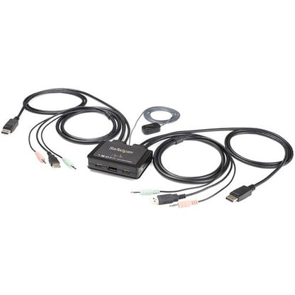 CONMUTADOR KVM DISPLAYPORT USB DE 2 PUERTOS 4K 60HZ INDEPENDIENTE DEL SISTEMA OPERATIVO