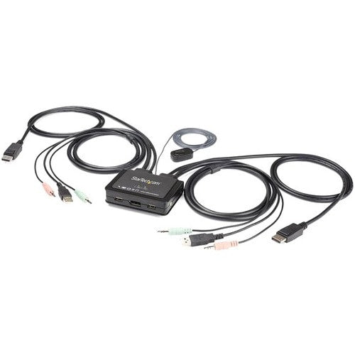 CONMUTADOR KVM DISPLAYPORT USB DE 2 PUERTOS 4K 60HZ INDEPENDIENTE DEL SISTEMA OPERATIVO