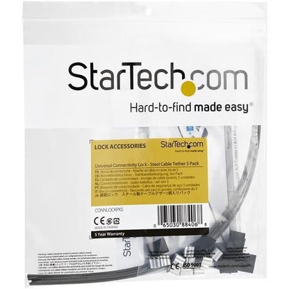SECURITY TETHER CABLES 5PK STEEL CABLE  ADAPTER TETHERS