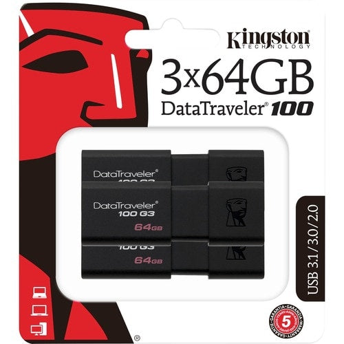 64GB USB 3.0 DATATRAVELER 100 G3 3 PCS