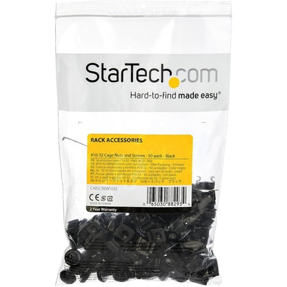 StarTech.com 50pc 10-32 Server Rack Cage Nuts and Screws w/Washers - N