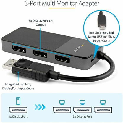 Répartiteur DisplayPort 1.4 à 3 ports StarTech.com