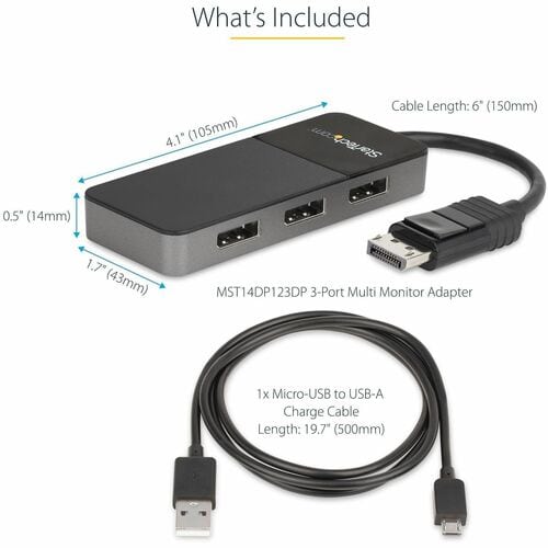 Répartiteur DisplayPort 1.4 à 3 ports StarTech.com