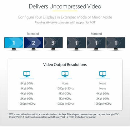 Répartiteur DisplayPort 1.4 à 3 ports StarTech.com