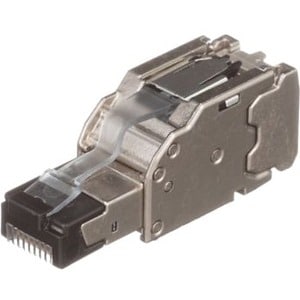 Fiche de raccordement blindée Panduit - 1 - 1 x RJ-45 mâle - Blindage - Argent
