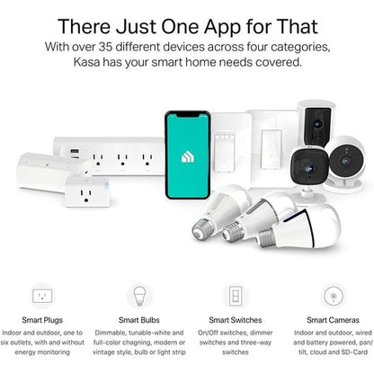 Multiprise Wi-Fi intelligente Tp Link Kasa, 3 prises - 3 x alimentation CA, 2 x US