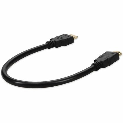 AddOn 1ft HDMI 1.4 Male to Male Black Cable For Resolution Up to 4096x2160 (DCI 4K)
