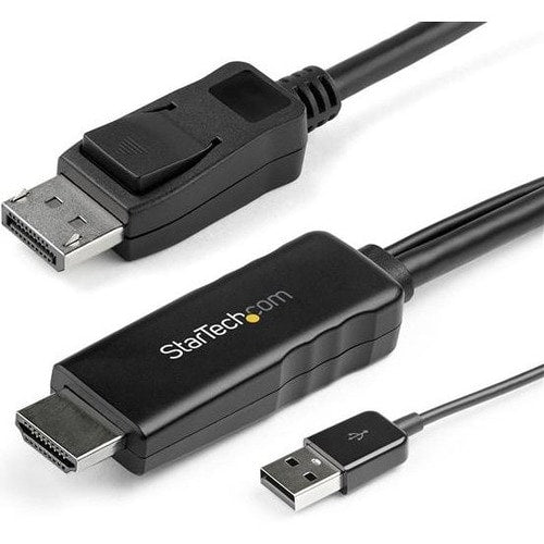 StarTech.com Cable HDMI a DisplayPort de 6 pies (2 m) 4K 30 Hz - Adaptador activo HDMI 1.4 a DP 1.2