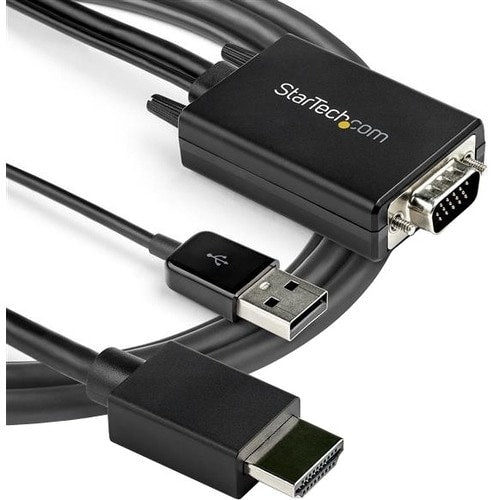 Câble convertisseur VGA vers HDMI StarTech.com de 2 m avec prise en charge audio USB