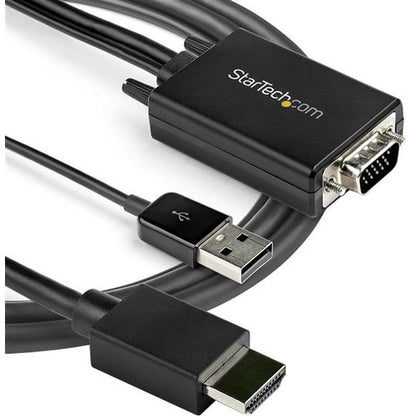 Câble convertisseur VGA vers HDMI StarTech.com de 2 m avec prise en charge audio USB