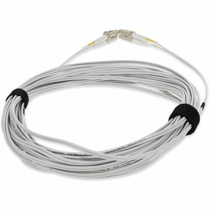 Câble fibre optique duplex OM4 gris OFNP (Plenum) LC (mâle) vers LC (mâle) 2 m