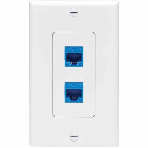 Tripp Lite by Eaton Center Plate Insert, Decora Style - Vertical, 2 Po