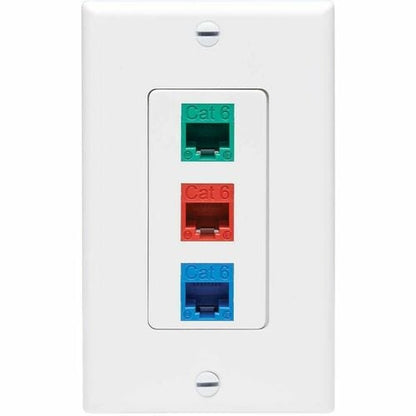 Inserto de placa central Tripp Lite by Eaton, estilo Decora, vertical, 3 polos