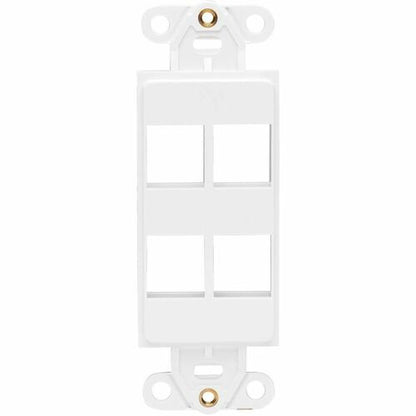 Tripp Lite by Eaton Center Plate Insert, Decora Style - Vertical, 4 Po