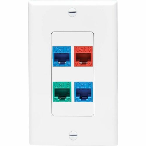 Tripp Lite by Eaton Center Plate Insert, Decora Style - Vertical, 4 Po