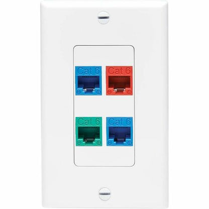 Tripp Lite by Eaton Center Plate Insert, Decora Style - Vertical, 4 Po
