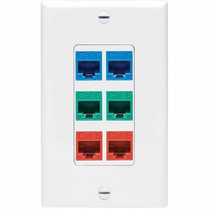 Inserto de placa central Tripp Lite by Eaton, estilo Decora, vertical, 6 polos