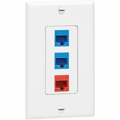 Tripp Lite by Eaton Single-Gang Faceplate, Decora Style - Vertical, Wh