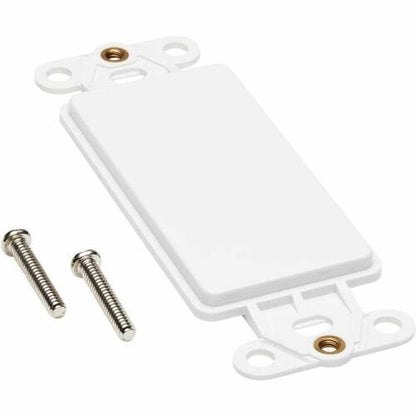 Tripp Lite by Eaton Center Plate Insert, Decora Style - Vertical, Blan