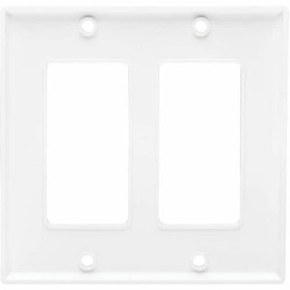 Placa frontal de doble entrada de Tripp Lite by Eaton, estilo Decora, vertical, blanca, calibre 2