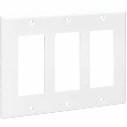 Plaque frontale triple Tripp Lite par Eaton, style Decora - Verticale, blanche