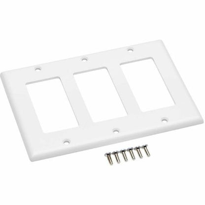 Plaque frontale triple Tripp Lite par Eaton, style Decora - Verticale, blanche