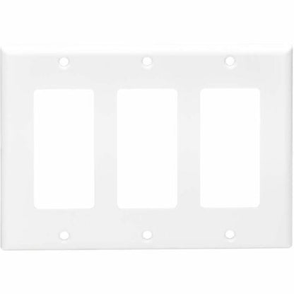 Plaque frontale triple Tripp Lite par Eaton, style Decora - Verticale, blanche