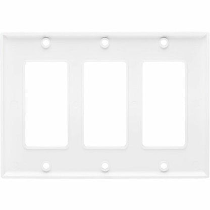 Plaque frontale triple Tripp Lite par Eaton, style Decora - Verticale, blanche