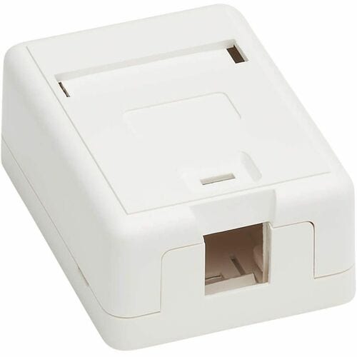 Caja de montaje en superficie Tripp Lite by Eaton para conector Keystone - 1 puerto, blanca