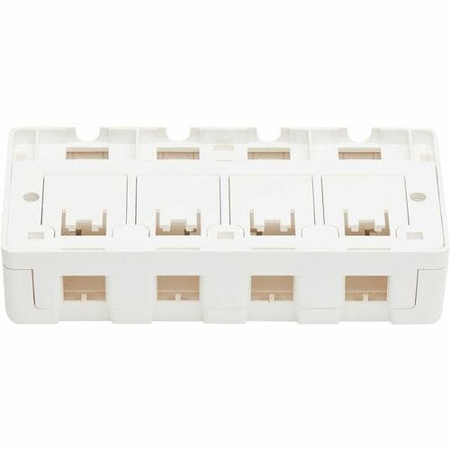 Tripp Lite by Eaton Surface-Mount Box for Keystone Jacks - 4 Ports, Wh