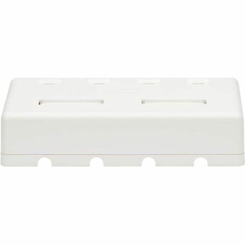 Tripp Lite by Eaton Surface-Mount Box for Keystone Jacks - 4 Ports, Wh