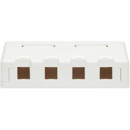 Tripp Lite by Eaton Surface-Mount Box for Keystone Jacks - 4 Ports, Wh